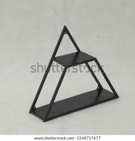 
Black steel shelf