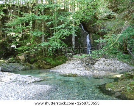 Cascades and falls on the streams of the Ostschweiz region - Canton of Appenzell Ausserrhoden, Switzerland