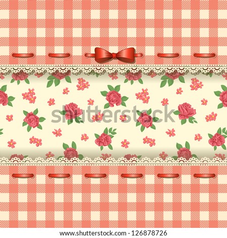 Cute valentine background with floral pattern