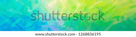 Illustration of abstract Green Bristle Brush Oil Paint Banner background.