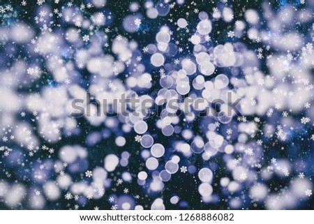 Blurred bokeh light background, Christmas and New Year holidays background