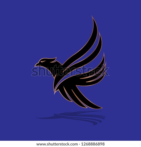 icon falcon bird vector logo eagle
