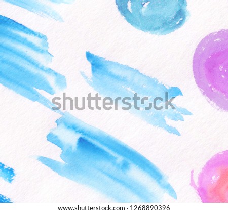 Watercolor stain hand drawn art wallpaper. Aquarelle abstract colorful paper texture canvas for cover, scrapbook, card, design