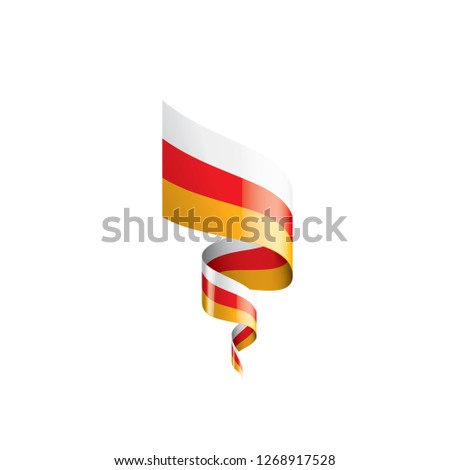 South Ossetia flag, vector illustration on a white background.