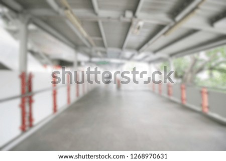 Abstract Blur airport railway station interior background