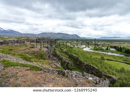 Tectonic plates in Silfra Iceland. beautiful picture 