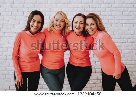 Lady in Pink Shirt Help People with Cancer. Makeup with Friends in Studio. Girl Support People with Cancer. Lady Help People. Photosession with Girl. Smiling and Strong Girl. Trendy Girl Time Together Royalty-Free Stock Photo #1269104650