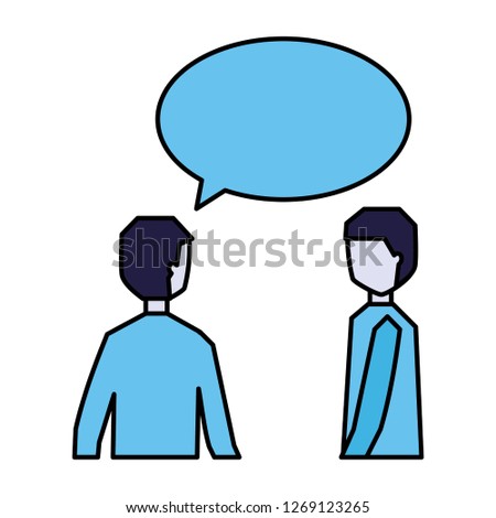 two man talking speech bubble