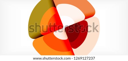 Circles and triangles design abstract background, vector abstract geometric design with sample text