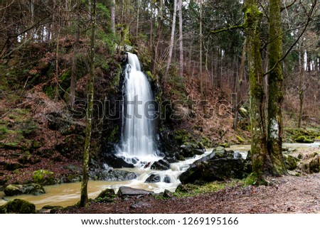 Waterfall on the Stropnice river, Nove Hrady, Czech Republic