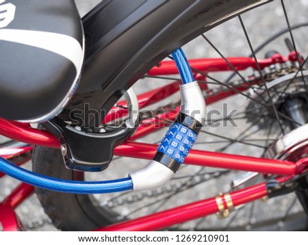 Bicycle locked with two keys