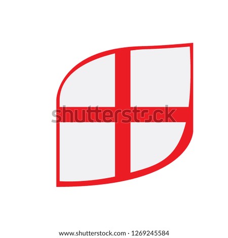 Isolated flag of England. Vector illustration design