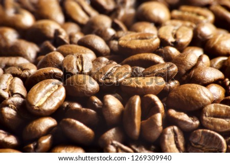 roasted coffee beans close-up macro, coffee background, coffee mood, high resolution