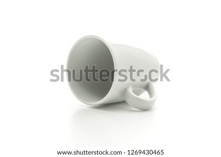 white mug isolated on white background