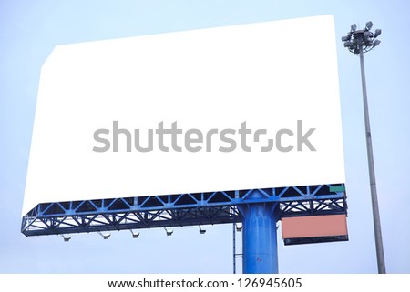 Blank outdoor billboard