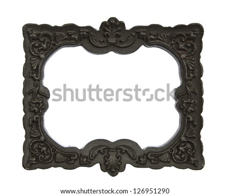 antique black frame isolated  on white background