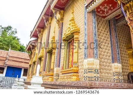 Church in one temple, Sathing Phra District, Songkhla, Thailand.