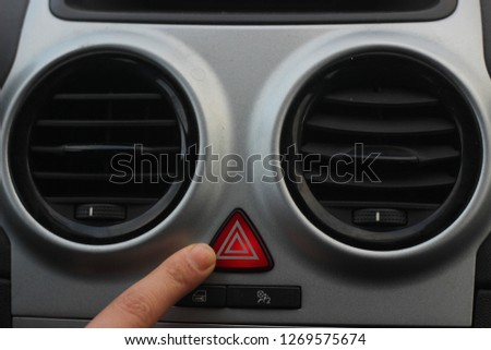 automobile signals. car hazard flasher