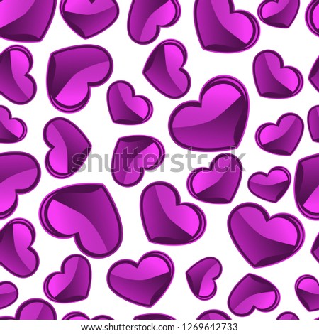 Seamless pattern. Bright heart for your design. Vector illustration.