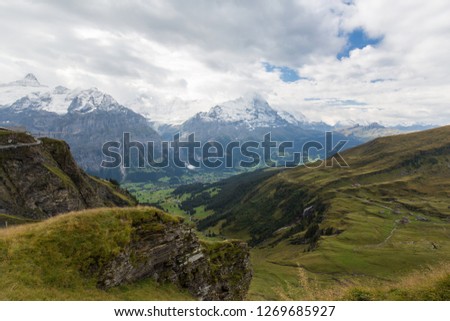 Sep 2015-Switzerland: A Landscape shot of the valley. 
