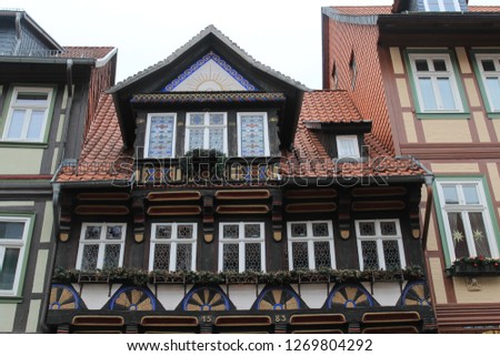facade of a half-timbered house in germany
