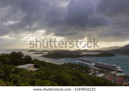 Stormy skies on St. Thomas island, USVI 