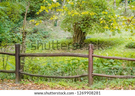 Fenced private property on Mount Fruska Gora, Serbia