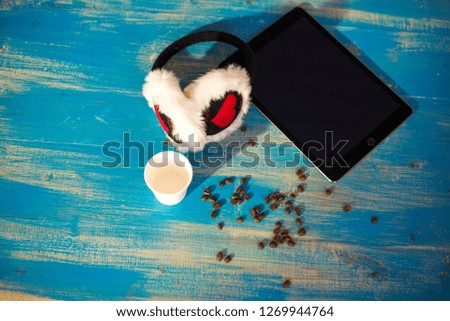 Christmas still life of coffee beans