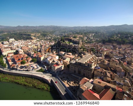 Tortosa. City of Tarragona,Catalonia.Spain.Drone Photo