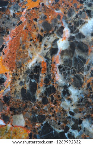 orange gray marble texture. smooth composite materials. macro