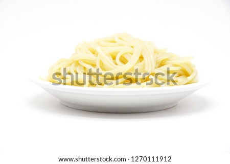 Spaghetti - a long, thin, cylindrical pasta
 Royalty-Free Stock Photo #1270111912