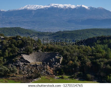 pinara antic lycian city ancient times of greeks romans amphitheater 