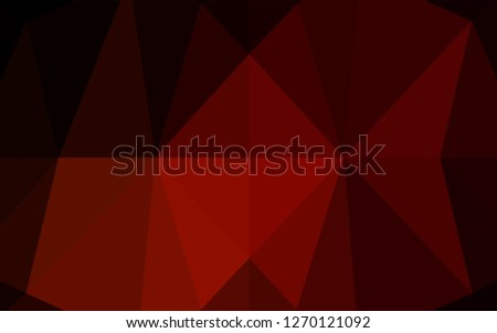 Dark Red vector abstract mosaic pattern. A sample with polygonal shapes. The polygonal design can be used for your web site.