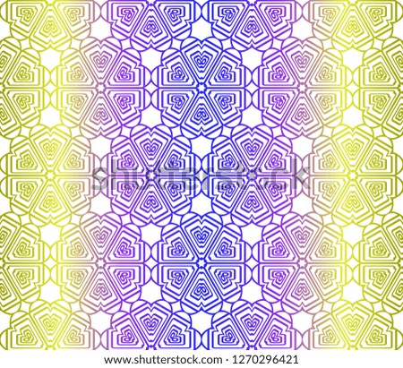 Yellow, blue color vector seamless geometric pattern. Decorative design in simple style. For poster, banner, background.