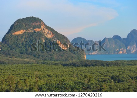 Natural view, James bonds 007 island at Phangnga Thailand.