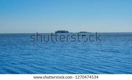 Beautiful landscape of the sea. Beautiful background and view, landscape and panorama of boats and boats sailing on the sea and lake in summer and on a sunny day.