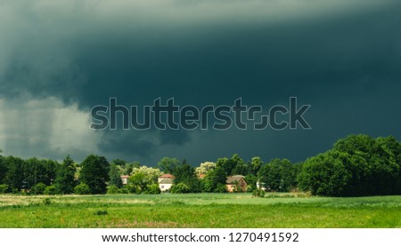 Dark storm clouds