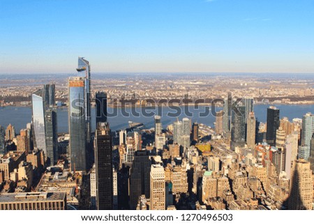 New York City Skyline Aerial View, United States of America, USA
