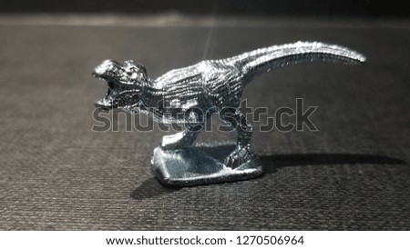 Metal silver dinosaur