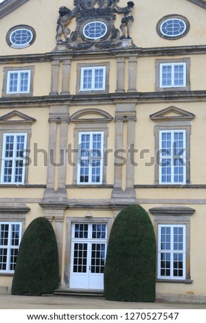 facade design with windows of an old building