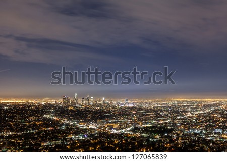 LA night skyline