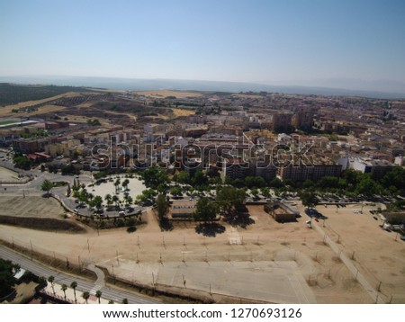 Linares. City of Jaen. Andalusia, Spain. Drone Photo