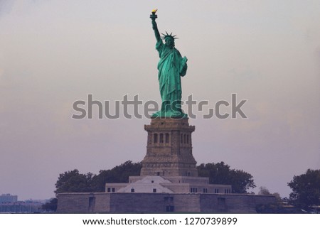 Statue of liberty dedicated on October 28, 1886 is one of the most famous icons of the USA.