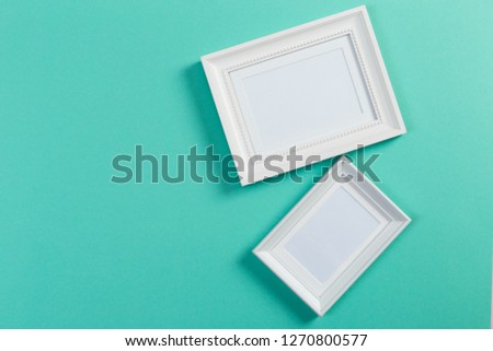 
 frames on menthol background