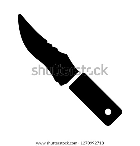 Knife Icon Vector Illustration in Glyph Style for Any Purpose