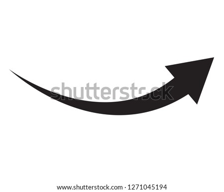 black arrow icon on white background. flat style. arrow icon for your web site design, logo, app, UI. arrow indicated the direction symbol. curved arrow sign. Royalty-Free Stock Photo #1271045194