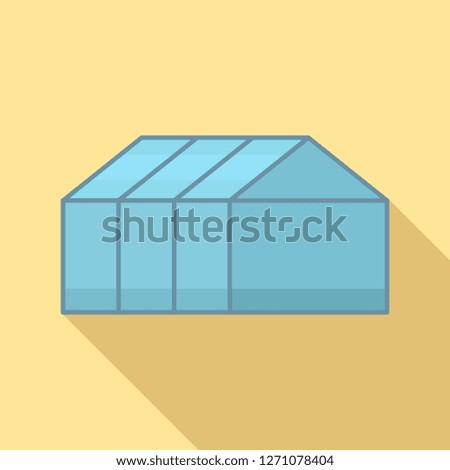 Home greenhouse icon. Flat illustration of home greenhouse vector icon for web design