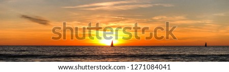 Sunset over Pacific Ocean in Venice, CA