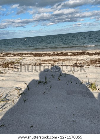 Shadow of a Couple on the Beach