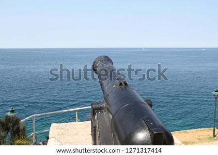 an old cannon on the coast of Croatia